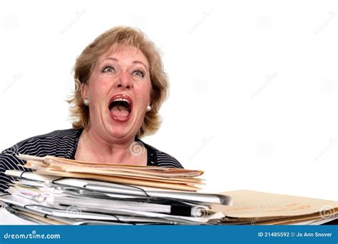 Mature Woman Screaming Stock Photo Image Of Woman Pile 21485592