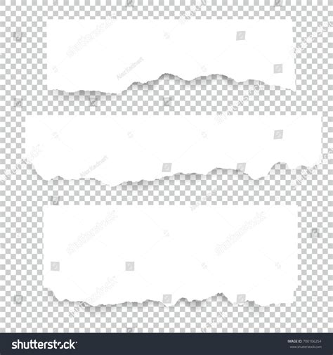 Set Blank Torn Paper Sheets Vector Stock Vector Royalty Free