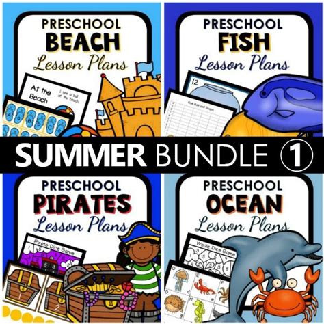 Summer Theme Lesson Plan Bundle 1 Preschool Teacher 101