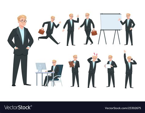 Business Person Businessman Character Royalty Free Vector