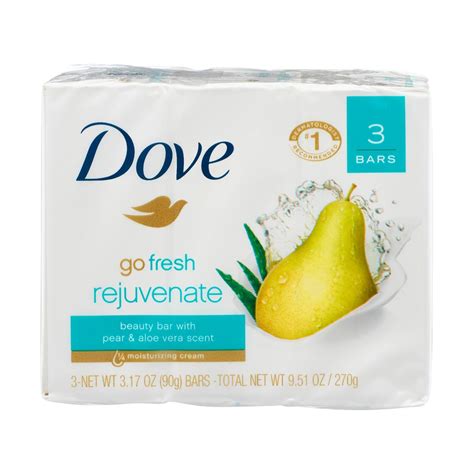 Dove Go Fresh Rejuvenate Beauty Bar Soap With Pear And Aloe Vera Scent