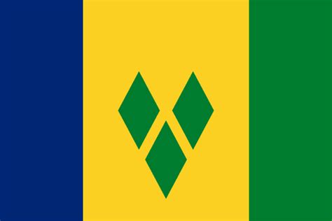 Vincent and the grenadines was officially adopted on october 12, 1985.the blue is symbolic of the sky, yellow for the almost constant sunshine and green for abundant vegetation. Flag of Saint Vincent and the Grenadines 🇻🇨 - Flagpedia.net