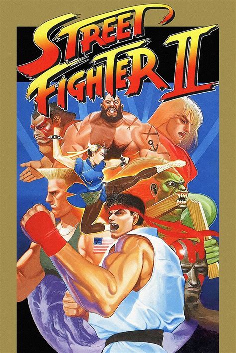 Street Fighter Ii 2 Old Classic Retro Game Poster Street Fighter Game Retro Games Poster