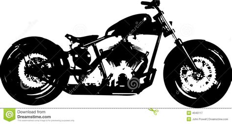 Motorcycle Chopper Bomber Silhouette Editorial Photography