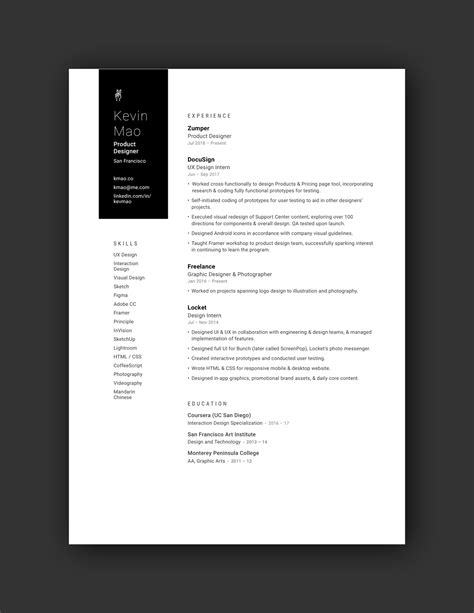 21 Inspiring Ux Designer Resumes And Why They Work