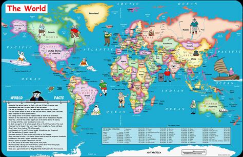 Fun World Map Canvas Picture Art Print Online Melbourne Australia