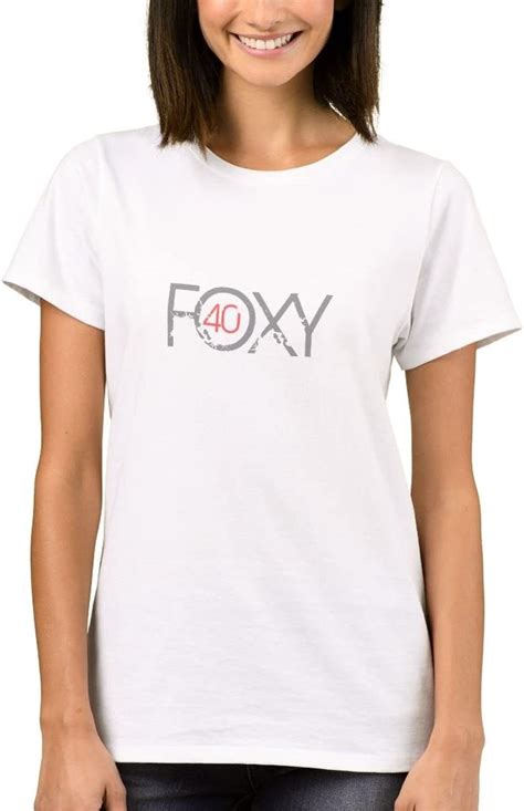 Zazzle Foxy Forty Playera Básica Para Mujer 40 Cumpleaños Blanco M