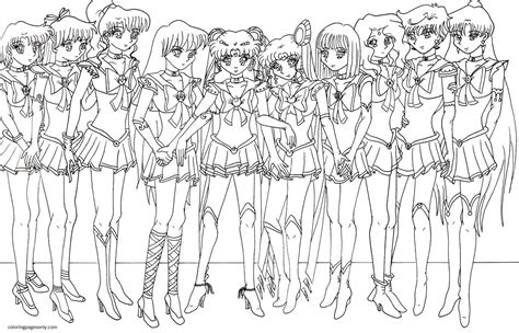 Anime Sailor Moon 2 Coloring Page Free Printable Coloring Pages