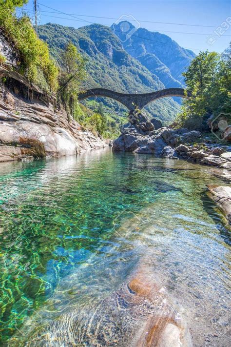 Double Arch Stone Bridge Lavertezzo Switzerland