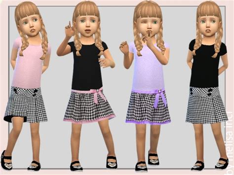 The Sims Resource Toddler Pretty 2 In 1 Dress By Melisainci • Sims 4