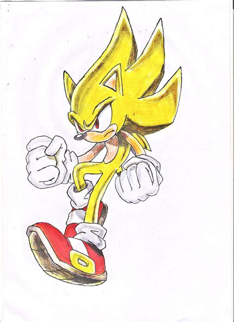 Super Sonic Drawing 1 By Nothing111111 On Deviantart
