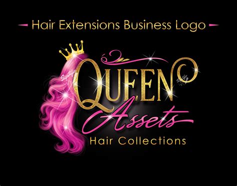 Glamorous Hair Business Logo For Social Media Bundle Wraps And Hair