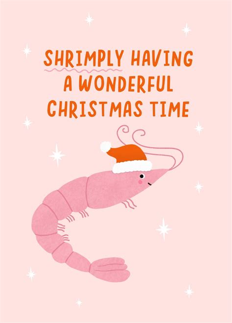 Shrimply Having A Wonderful Christmas Time Card Scribbler