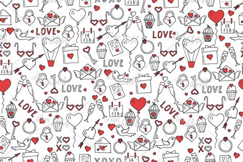 Vector Valentines Day Seamless Pattern By Annsketch Thehungryjpeg