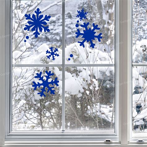 55cm Frozen Snowflake Stencil Decoration Paint Snow Spray Window