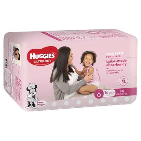 Buy Huggies Ultra Dry Convenience Junior Girl Nappies Size 6 At