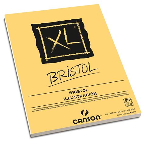 Papel Canson Xl Bristol A3 180gm² 50 Folhas