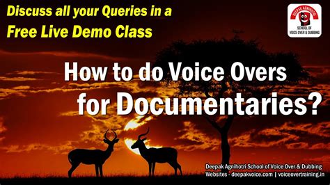 How I Can Do Voiceover For Documentaries Voice Over Training Delhi
