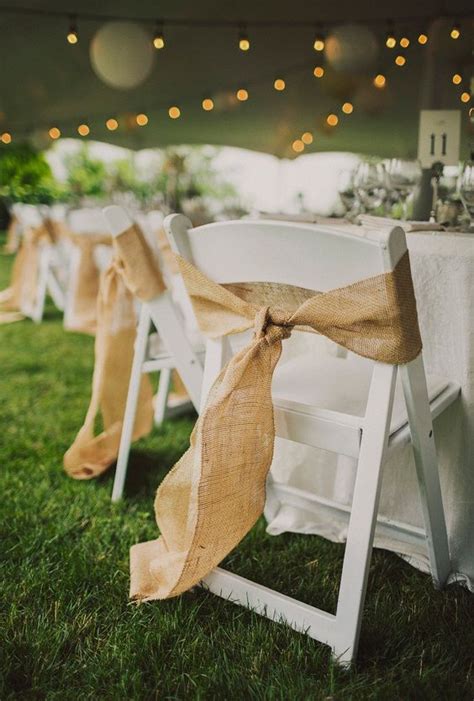 20 Rustic Country Burlap Wedding Chair Decor Ideas Roses And Rings