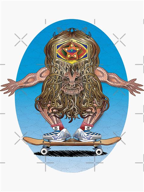 Caveman Skate Sticker For Sale By Vanwizle Redbubble