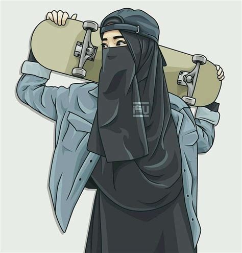 √215 Gambar Kartun Muslimah Cantik Lucu Dan Bercadar Hd Hijab