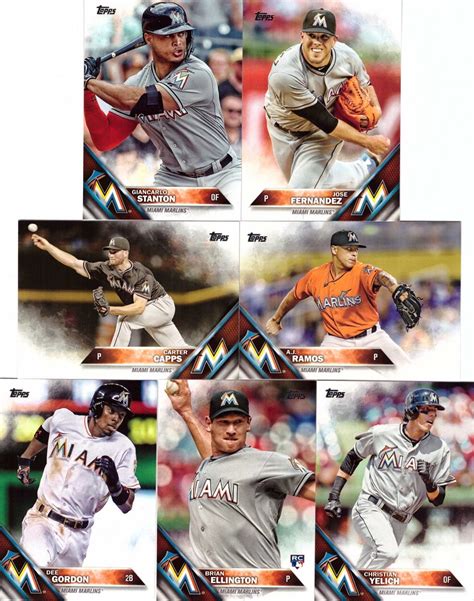 The miami marlins are playing up their connection to back to the future part ii with several theme nights this season in which they hope to rewrite the. 2016 Topps Miami Marlins Baseball Card Team Set