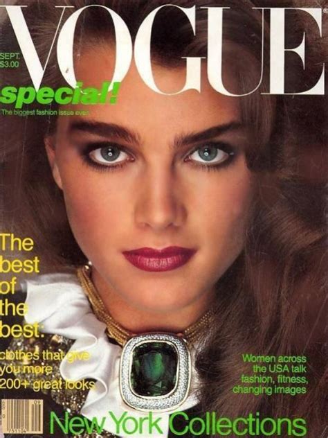 1980s Beauty Icon Brooke Shields On Several Vogue Magazine Around The