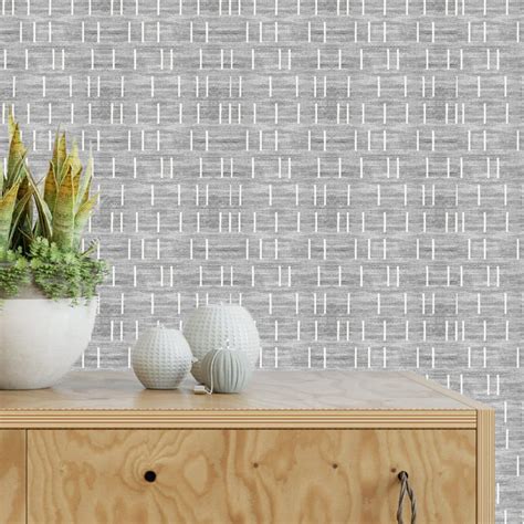 Light Gray Mudcloth Wallpaper Removable Abstract Wallpaper Etsy In