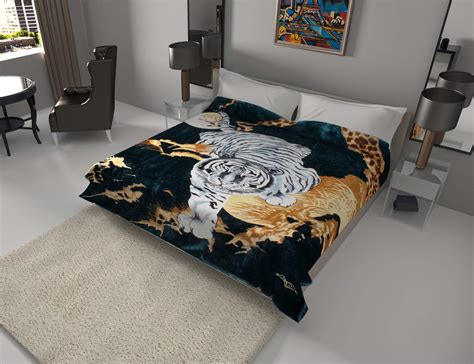 Buy Solaron Korean Blanket Throw Thick Mink Plush King Size Crouching Tiger Licensed Online At