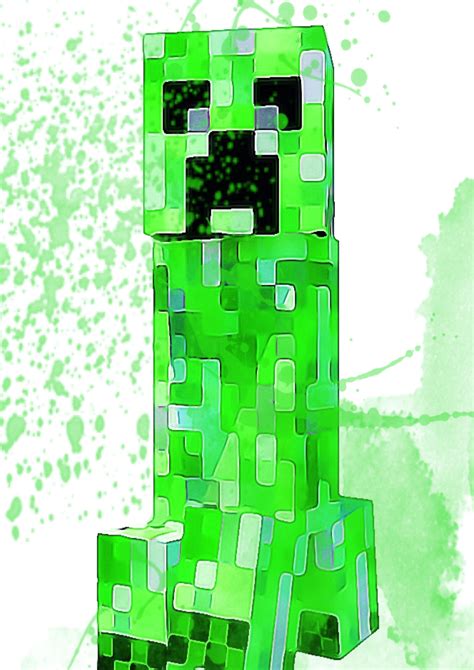 Minecraft Prints Watercolor 15 Characters Digital Download Minecraft