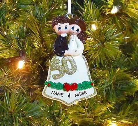 Th Anniversary Ornament Personalized Th Golden Etsy Th