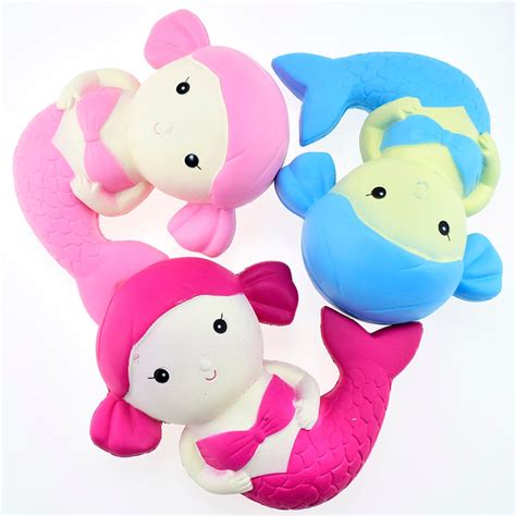 15cm Toys Big Squishi Mermaid Colourful Squishi Jumbo Stress Relief Licensed Super Cute Lot