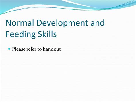 Oral Motor Skills And Feeding презентация онлайн