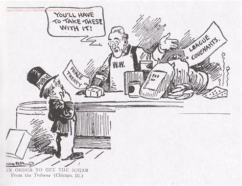 This Is A Cartoon Of The Treaty Of Versailles It Shows That The United