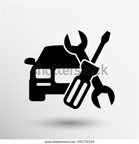 Automotive Repair Icon Car Service Hood Stock Vector Royalty Free