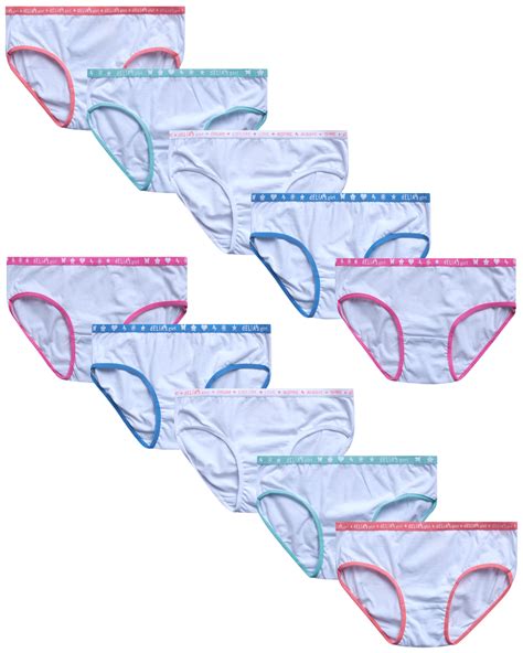 Delias Girls Underwear 10 Pack Stretch Cotton Briefs Panties 6 14