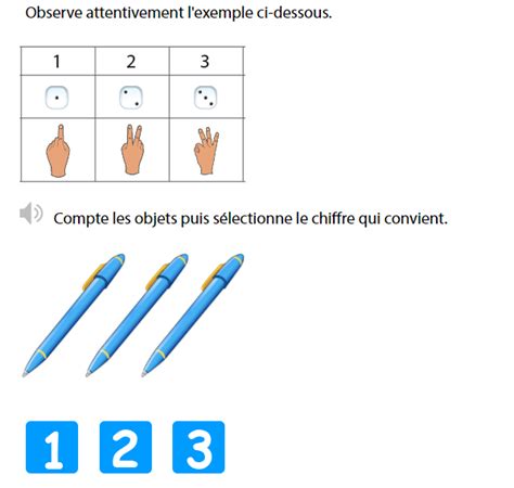 Dénombrer Et Compter Jusquà 3 Les Nombres De 1 à 3 En Maternelle