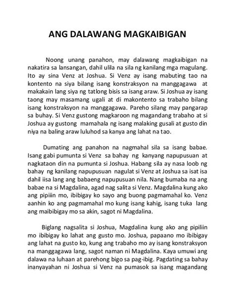 Limang Halimbawa Ng Maikling Kwentong Makabanghay Halimbawa Ng Trabaho