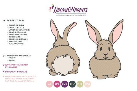 Bunny Butt Svg Easter Bunny Svg Funny Easter Svg Cut Files