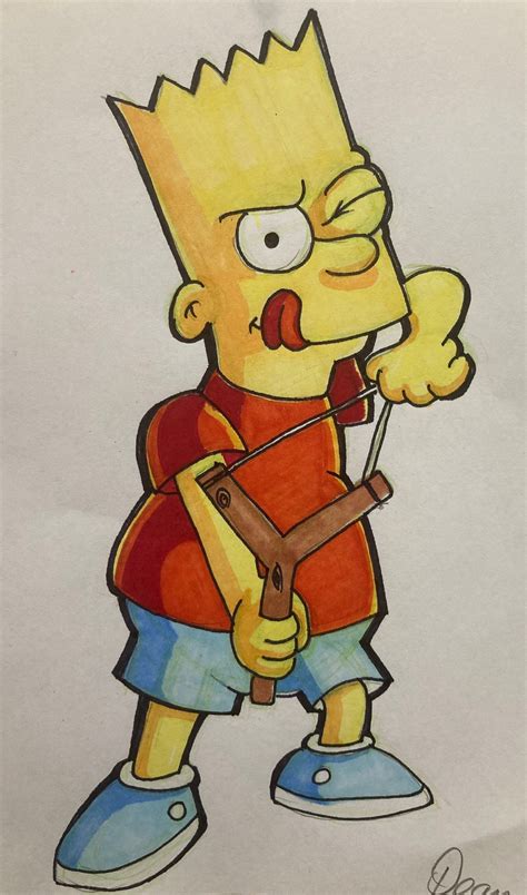 Bart Simpson Firing His Catapult Etsy