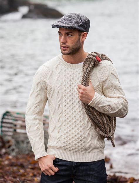 Aran Cabled Sweater Fisherman Sweater Irish Sweater Knitwear Men