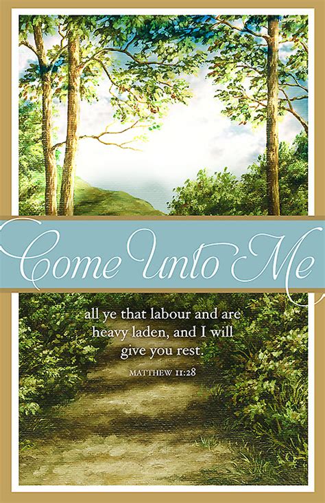 Looking for church bulletin templates, ideas or covers? Funeral - Come Unto Me - Regular Size Bulletin | Cokesbury