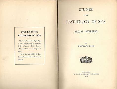 Studies In The Psychology Of Sex Sexual Inversion By Ellis Havelock