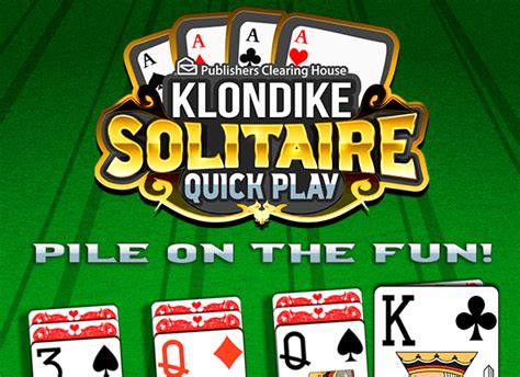 Play Free Klondike Solitaire Quick Play Online Play To Win At