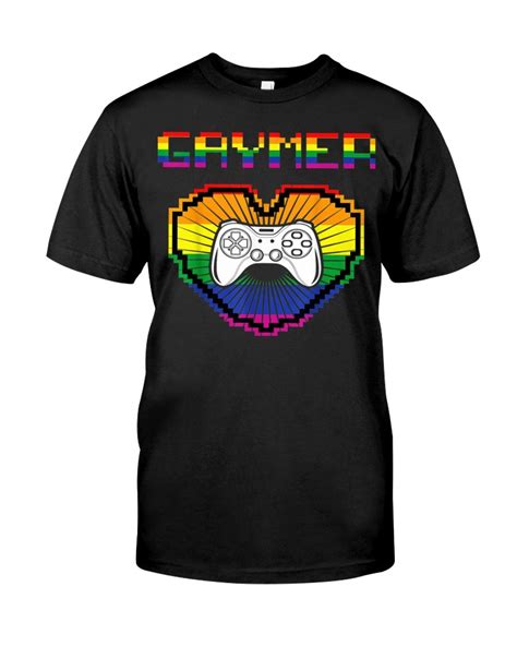 Gaymer Gay Pride Lesbian Gaming Rainbow Flag LGBT Shirts Apparel