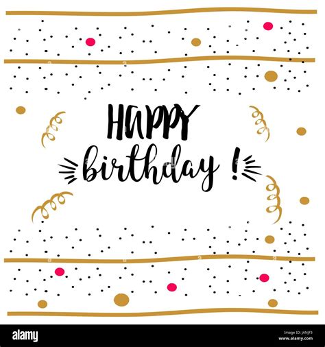 Happy Birthday Modern Greeting Card Stock Vector Image And Art Alamy