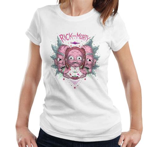 Xx Large White Rick And Morty Head Split Womens T Shirt On Onbuy