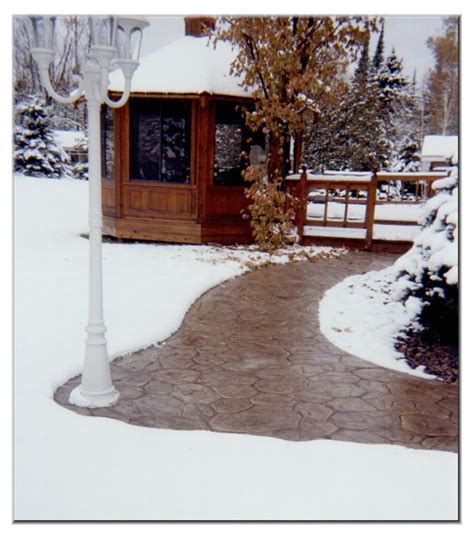 Electrical cable can be the environment is protected from chemicals and salts, there is no pesky snow shoveling to do. Solar Powered, Geothermal Heated Snowless Driveway and Walkway