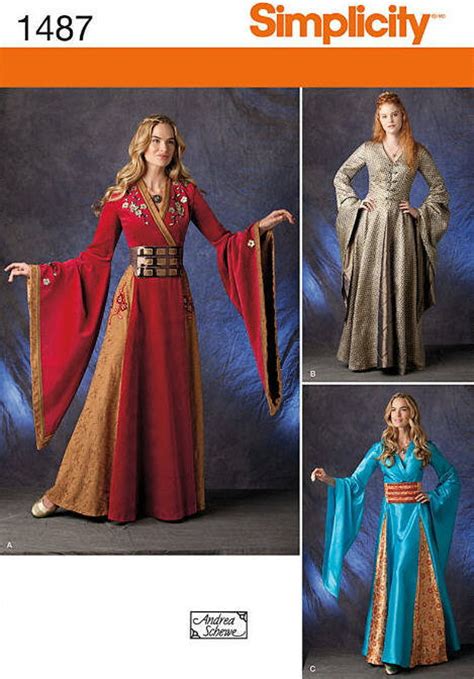 Medieval Dress Sewing Pattern Simplicity 1009 Sewing Pattern Etsy