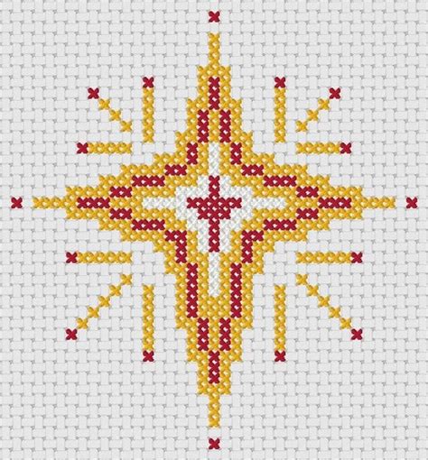 Navidad Punto De Cruz Patrón Dos Diseños De Estrellas De Etsy Christmas Cross Stitch Cross